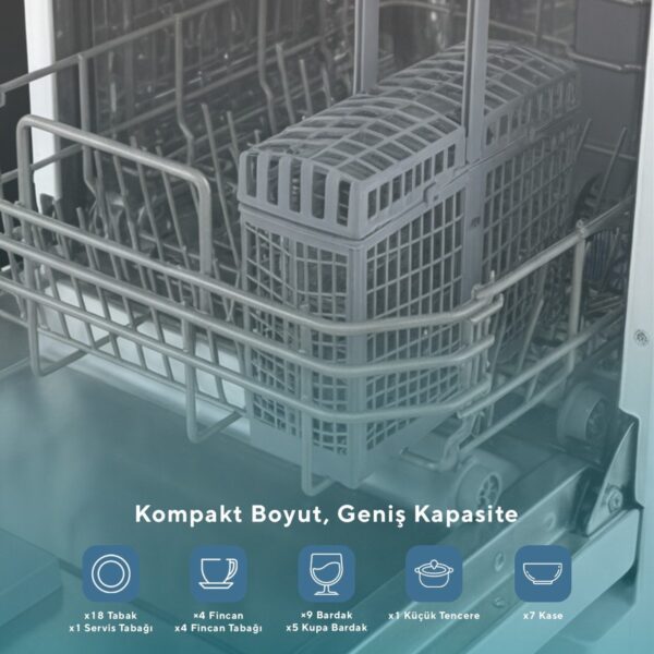 Kumtel HDW-4501 6 Programlı 45 cm Solo Bulaşık Makinesi