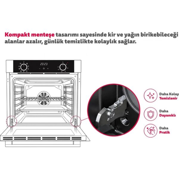 Trend Mekanik Siyah Turbo Özellikli Cam Ocaklı 3’lü Ankastre Set