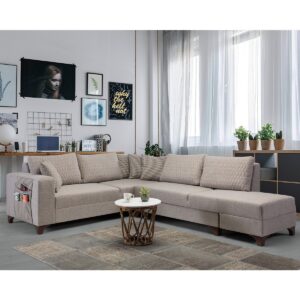 Loft Köşe Koltuk Takımı Krem Sağ Köşe